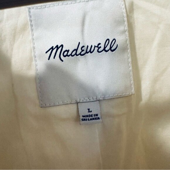 Madewell Cotton-Linen Relaxed Larsen Blazer in a cream color Size Large NWOT - Picture 9 of 15